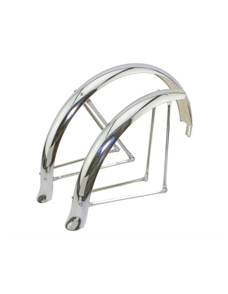 24 Flared Adjustable Middleweight Fender Set Chrome.